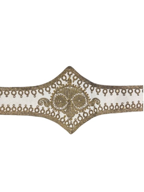 Antique Ottoman Gold Embroidered Belt/Sash with Intricate Design